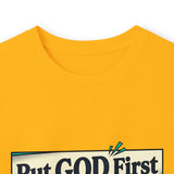 Long Sleeve Tee — “Put GOD First, Hustle for the MONEY, Put Yourself in POWER” Inspirational Graphic