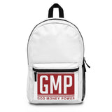 GMP (God Money Power) Logo Backpack — Bold Faith & Hustle Daypack