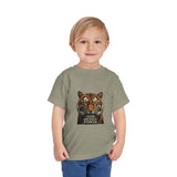 Toddler Tee — Tiger Face "God Money Power" Graphic