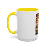 Coffee Mug - 'God Money Power' Pyramid Graphic Accent Mug (11/15oz)