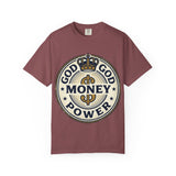 God Money Power T-Shirt — Crown Emblem Graphic Tee (God • Money • Power)