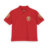 Youth Polo Shirt – Gold Lion Crest "GMP" School/Team Logo