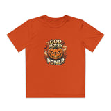 Youth Pumpkin Power Tee - "God Money Power" Halloween Graphic Shirt