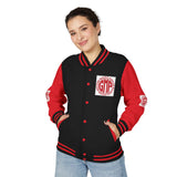 Letterman Jacket — GMP (God Money Power) Red & White Varsity Jacket