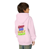 Youth Hoodie — GMP God Money Power Rainbow Graphic