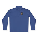 Quarter-Zip Pullover — "God Money Power" Skull Graphic
