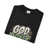 God Money Power Graphic T-Shirt — Bold Retro Faith & Hustle Tee