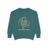 Gold Monogram Logo Sweatshirt — "GMP" Circle Graphic Crewneck