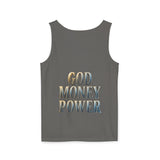 God Money Power Tank Top — Graphic Faith & Hustle Sleeveless Tee