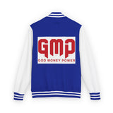 Letterman Jacket — GMP "God Money Power" Red & White Varsity