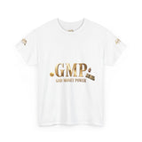 GMP "God Money Power" Tee - Gold Logo Graphic T-Shirt
