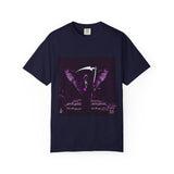 Angel Of Death- T-Shirt — Gothic Angel Wings Graphic Tee (Purple Reaper Design)