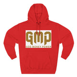 GMP Hoodie — "God Money Power" Bold Gold Graphic Fleece Pullover