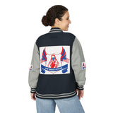 Letterman Jacket — Patriotic "God Money Power" Crest Varsity Jacket