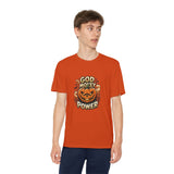 Youth Pumpkin Power Tee - "God Money Power" Halloween Graphic Shirt