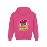 Youth Hoodie — GMP God Money Power Rainbow Graphic