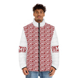 GMP Logo Puffer Jacket — Bold All-Over Print Men's Coat
