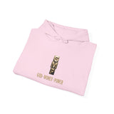 God • Money • Power Hoodie — Gold Block Logo Pullover