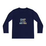 Youth Long Sleeve Tee — 'GMP GOD Money Power' Graphic