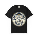 God Money Power T-Shirt — Crown Emblem Graphic Tee (God • Money • Power)