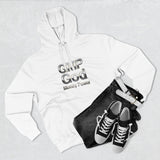 GMP God Money Power Hoodie — Metallic Text Graphic Fleece Hoodie