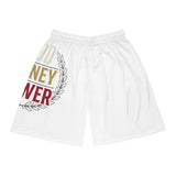 Motivational Basketball Shorts – “Good Money Power” AOP Athletic Shorts