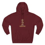 God Money Power Hoodie — Crown & Coin Vertical Graphic Fleece Hoodie
