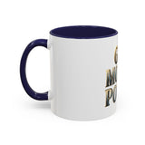 God Money Power Accent Coffee Mug - Inspirational Faith & Prosperity Ceramic Mug (11/15oz)