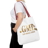 GMP "God Money Power" Gold Logo Tote Bag