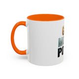 God Money Power Accent Coffee Mug — Inspirational Faith & Wealth Quote