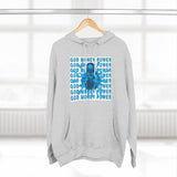 God Money Power Hoodie — Graphic Three-Panel Fleece Pullover