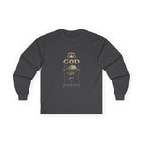 God Money Power Long Sleeve Tee — Faith & Ambition Graphic Shirt