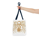 Gold Saint Mary Illustration Tote Bag — Bad Money Power Graphic Tote