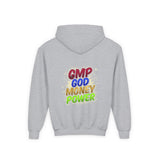 Youth Hoodie — GMP God Money Power Rainbow Graphic