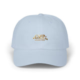 Classic Dad Cap — Gold 'G.M.P.' Embroidered Casual Baseball Hat