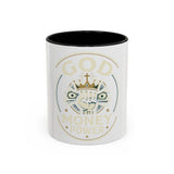 God, Money & Power Coffee Mug — Faith-Inspired Crown & Cash Design (11/15oz)