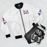 God Money Power Bomber Jacket — Patriotic Religious Graphic Jacket