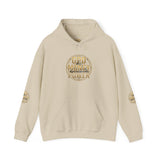 God Money Power Hoodie – Gold Globe Graphic Religious Streetwear