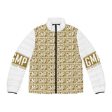 GMP Logo Puffer Jacket — Gold Repeat all-over Print
