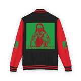 Letterman Jacket — Retro 'God Money Power' Graphic Varsity Jacket