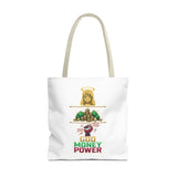 God Money Power Tote Bag — Christian Faith & Prosperity Graphic Tote