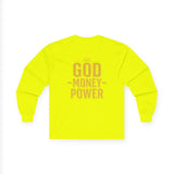 GMP (God • Money • Power) Gold Logo Long Sleeve Tee