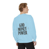 Sweatshirt — GOD MONEY POWER Bold Graphic Crewneck