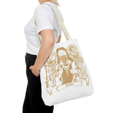 Gold Saint Mary Illustration Tote Bag — Bad Money Power Graphic Tote