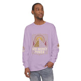 Long Sleeve T-Shirt — 'God Money Power' Pyramid Graphic