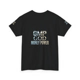 GMP GOD Money Power Tee — Metallic Logo Graphic T-Shirt