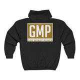 GMP God Money Power Zip Hoodie — Black Full‑Zip Sweatshirt