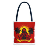 Sunrise Rasta Tote Bag – "God Money Power" Graphic Beach Shopper