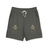 God Money Power Graphic Sweatshorts — Lightweight Fleece Casual Shorts