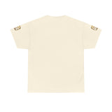 Graphic Tee — "God Money Power" Gold Crest T-Shirt